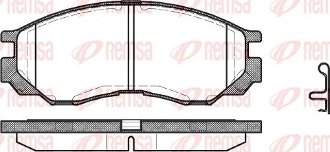 Remsa 0583.00 - Тормозные колодки, дисковые, комплект unicars.by