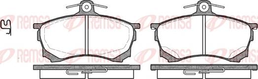 Remsa 0582.00 - Тормозные колодки, дисковые, комплект unicars.by