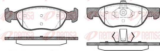 Remsa 0587.00 - Тормозные колодки, дисковые, комплект unicars.by