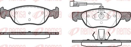 Remsa 0587.12 - Тормозные колодки, дисковые, комплект unicars.by