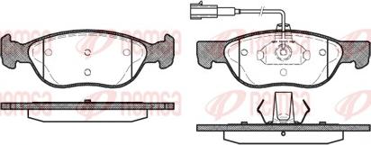 Remsa 0587.22 - Тормозные колодки, дисковые, комплект unicars.by