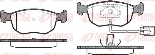 Remsa 0575.02 - Тормозные колодки, дисковые, комплект unicars.by