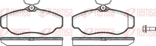 Remsa 0576.00 - Тормозные колодки, дисковые, комплект unicars.by