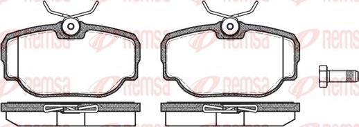 Remsa 0577.00 - Тормозные колодки, дисковые, комплект unicars.by