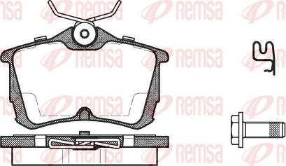 Remsa 0695.02 - Тормозные колодки, дисковые, комплект unicars.by