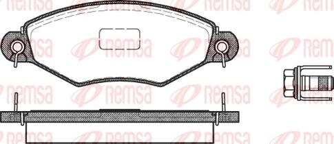 Remsa 0643.10 - Тормозные колодки, дисковые, комплект unicars.by