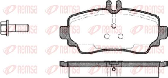 Remsa 0650.00 - Тормозные колодки, дисковые, комплект unicars.by