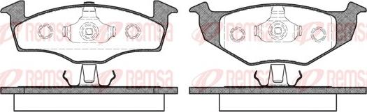 Remsa 0609.00 - Тормозные колодки, дисковые, комплект unicars.by