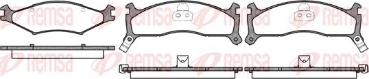 Remsa 0600.02 - Тормозные колодки, дисковые, комплект unicars.by