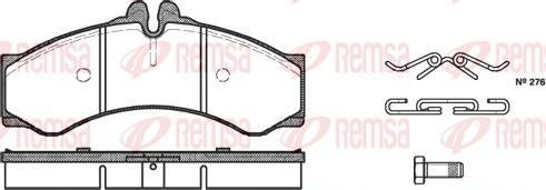 Remsa 0614.00 - Тормозные колодки, дисковые, комплект unicars.by