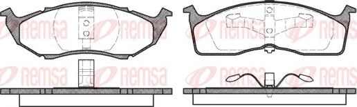 Remsa 0610.00 - Тормозные колодки, дисковые, комплект unicars.by