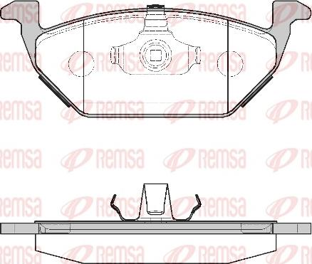 Remsa 0633.00 - Тормозные колодки, дисковые, комплект unicars.by