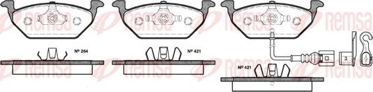 Remsa 0633.21 - Тормозные колодки, дисковые, комплект unicars.by