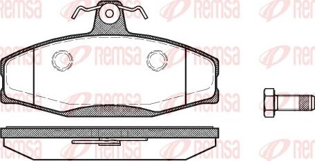 Remsa 0620.20 - Тормозные колодки, дисковые, комплект unicars.by