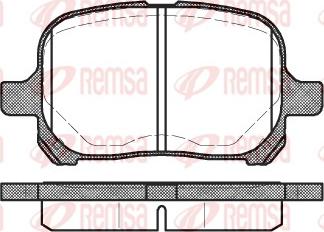 Remsa 0621.00 - Тормозные колодки, дисковые, комплект unicars.by