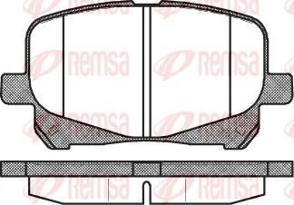 Remsa 0621.10 - Тормозные колодки, дисковые, комплект unicars.by