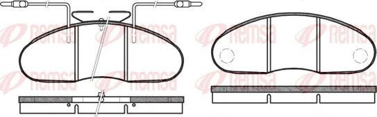 Remsa 0048.12 - Тормозные колодки, дисковые, комплект unicars.by