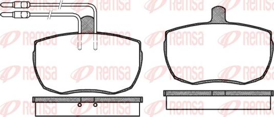 Remsa 0056.04 - Тормозные колодки, дисковые, комплект unicars.by