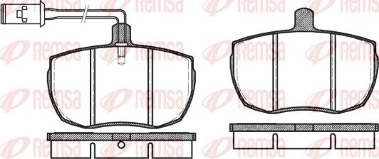 Remsa 0056.11 - Тормозные колодки, дисковые, комплект unicars.by