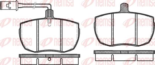 Remsa 0056.12 - Тормозные колодки, дисковые, комплект unicars.by