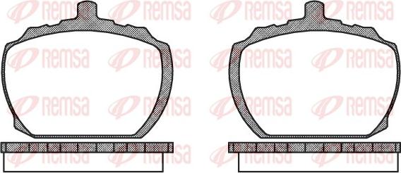 Remsa 0058.10 - Тормозные колодки, дисковые, комплект unicars.by