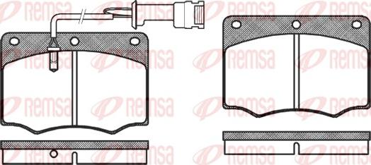 Remsa 0064.02 - Тормозные колодки, дисковые, комплект unicars.by