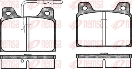 Remsa 0068.02 - Тормозные колодки, дисковые, комплект unicars.by