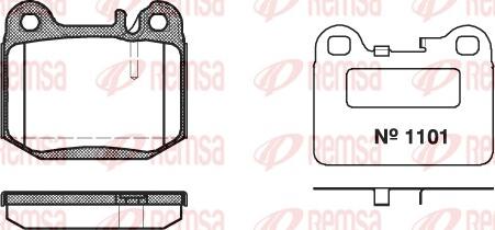 Remsa 0014.40 - Тормозные колодки, дисковые, комплект unicars.by