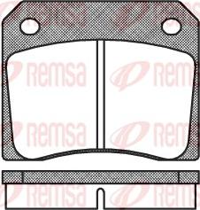 Remsa 0036.00 - Тормозные колодки, дисковые, комплект unicars.by