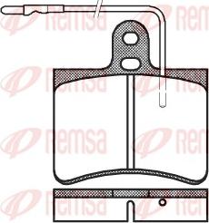 Remsa 0033.14 - Тормозные колодки, дисковые, комплект unicars.by