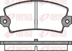 Remsa 0021.40 - Тормозные колодки, дисковые, комплект unicars.by