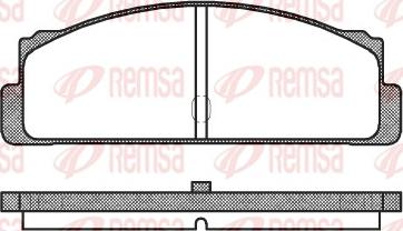 Remsa 0022.10 - Тормозные колодки, дисковые, комплект unicars.by