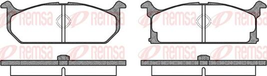 Remsa 0194.00 - Тормозные колодки, дисковые, комплект unicars.by