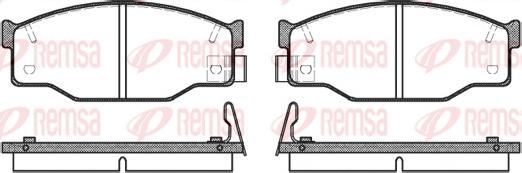 Remsa 0195.14 - Тормозные колодки, дисковые, комплект unicars.by