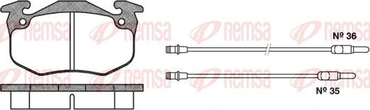 Remsa 0144.14 - Тормозные колодки, дисковые, комплект unicars.by