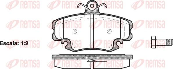 Remsa 0141.20 - Тормозные колодки, дисковые, комплект unicars.by