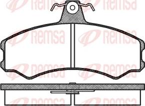 Remsa 0143.00 - Тормозные колодки, дисковые, комплект unicars.by