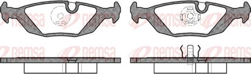 Remsa 0155.00 - Тормозные колодки, дисковые, комплект unicars.by