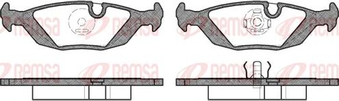 Remsa 0155.10 - Тормозные колодки, дисковые, комплект unicars.by