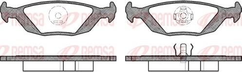 Remsa 0155.20 - Тормозные колодки, дисковые, комплект unicars.by