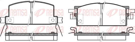 Remsa 0153.04 - Тормозные колодки, дисковые, комплект unicars.by