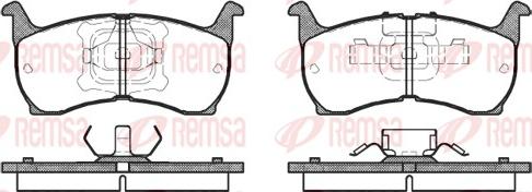 Remsa 0164.00 - Тормозные колодки, дисковые, комплект unicars.by