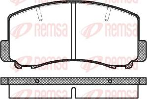 Remsa 0165.00 - Тормозные колодки, дисковые, комплект unicars.by