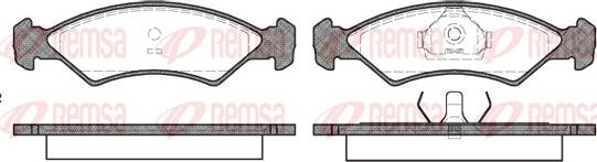 Remsa 0168.00 - Тормозные колодки, дисковые, комплект unicars.by