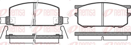 Remsa 0109.12 - Тормозные колодки, дисковые, комплект unicars.by