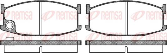 Remsa 0108.10 - Тормозные колодки, дисковые, комплект unicars.by