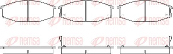 Remsa 0115.02 - Тормозные колодки, дисковые, комплект unicars.by