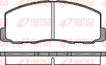 Remsa 0188.00 - Тормозные колодки, дисковые, комплект unicars.by