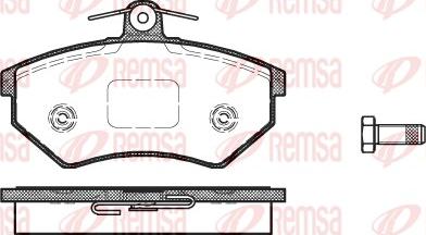 Remsa 0134.40 - Тормозные колодки, дисковые, комплект unicars.by