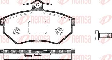 Remsa 0134.50 - Тормозные колодки, дисковые, комплект unicars.by